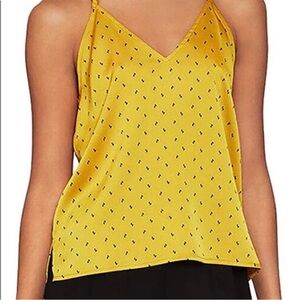 BCBG Max Azria Yellow Strappy Racer Back Tank Top